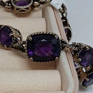 Vintage Amethyst Sterling Silver Bracelet for rescues.